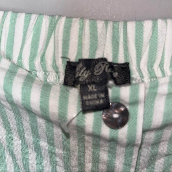 Lily Rose Green and White A-line Mini Skirt - Picture 3 of 6